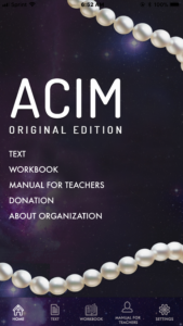 ACIM-OE-iOS MainScreen